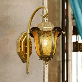 Настенный светильник из кованого железа в богемном стиле ручной работы, ретро-светильники для внутреннего двора, балкона, веранды, спальни