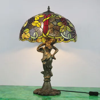 Настольная лампа TEMAR European Tiffany Glass LED Creative Retro Fine Настольный Светильник Декор для дома Гостиная Спальня Прикроватная Тумбочка