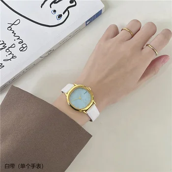 Новые ретро квадратные женские часы корейской версии Простые элегантные кварцевые часы из искусственной кожи с пряжкой для студенток