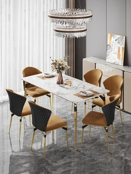 Обеденный стол Haiwei Light, роскошный прямоугольный обеденный стол