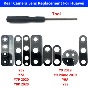 Объектив задней Камеры Huawei Y5P 2020 Y6 Y6S Y7 Pro 2019 Prime Y7A Y7P Y8P Y8S Y9 Prime Y9A Y9S P50 Инструмент Для Ремонта Стеклянных Линз