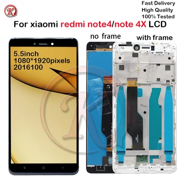 Оригинал для Xiaomi Redmi Note 4 Глобальная версия ЖК-дисплея Сенсорная Панель Экран Дигитайзер redmi note 4X 2016100 Snapdragon 625 lcd