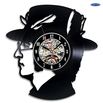 Подарочные настенные часы Джона Леннона, Виниловая Пластинка, Художественный декор, Винтаж, saat, большие настенные часы, reloj, duvar saati, настенная роспись, reloj de pared