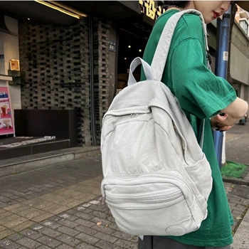 Подростковая Книга Ноутбук Холщовый Тканевый Рюкзак Back To School Harajuku Ita Корея Мода 90-х годов Y2k Тканевый Дорожный Рюкзак Большой Емкости