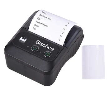 Портативный мини принтер Мини-принтер этикеток Impresora беспроводной BT 58 мм 2-дюймовый Bluetooth термопринтер для изготовления этикеток Принтер для печати этикеток