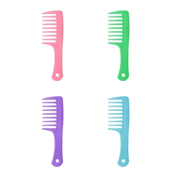 Профессиональная Парикмахерская Расческа с широкими Зубьями для женщин И мужчин, Влажные Сухие Щетки для вьющихся прямых волос, Салонное Окрашивание, Инструмент для укладки волос