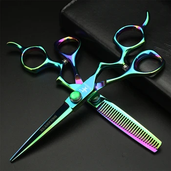 Профессиональные парикмахерские ножницы Aurora, 6-дюймовые японские ножницы для стрижки и филировки волос из стали 440C