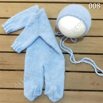 Реквизит для фотосъемки новорожденных, норковая шерсть, плюшевая пряжа, брюки + шляпа, Аксессуары для одежды