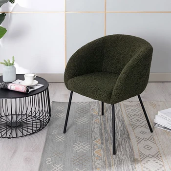 Роскошные обеденные стулья Nordic Light Современные минималистичные стулья для грима Домашние кованые стулья для столовой Мебель для дома