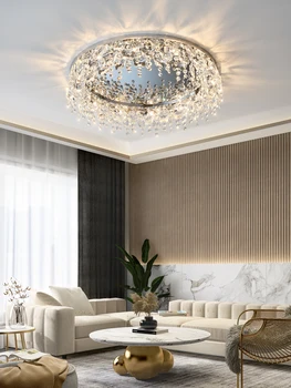 Роскошный Хрустальный потолочный светильник для спальни, гостиной, дома, современная хромированная светодиодная люстра, устанавливаемая заподлицо, Новый тренд 2022 года