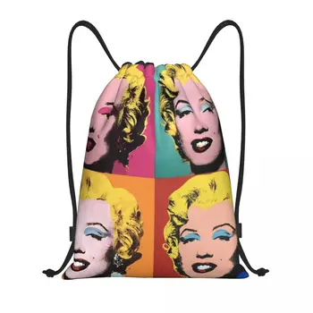 Рюкзак на шнурке Andy Warhols для женщин и мужчин, рюкзак для спортзала, портативная сумка для покупок в стиле поп-арт.