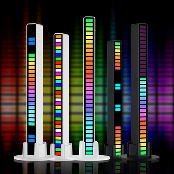 Светодиодная лента RGB Управление звуком Звукосниматель Ритм Атмосфера Свет RGB Музыка Панель рассеянного света Красочная лампа для домашнего декора рабочего стола
