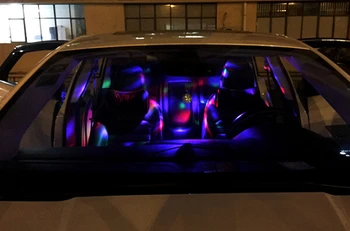 светодиодный хрустальный волшебный шар наружные автомобильные ди-джей-огни Голосовое управление Автомобильные сценические огни USB Красочное вращение