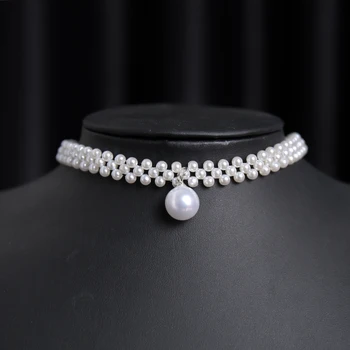 Серебряное ожерелье с имитацией жемчуга Для свадебных женщин, модные украшения для невесты, Цепочка на голову, Свадебные аксессуары Оптом