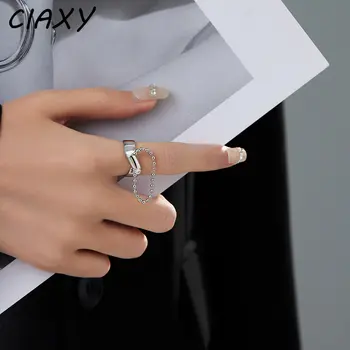 СИАКСИ Серебристого цвета, Нерегулярная Широкая лицевая цепочка, Одиночные кольца для женщин, открывающее кольцо на указательный палец, Модные украшения в стиле хип-хоп-рок
