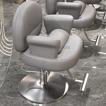 Современные парикмахерские кресла из искусственной кожи для салонной мебели Кресла для салонов красоты Высококлассные удобные Профессиональные парикмахерские кресла