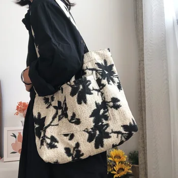 Сумка через плечо с винтажным цветочным принтом Hylhexyr, холщовые кошельки и сумки большой емкости, женские сумки-тоут.