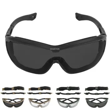 Тактические очки, Ветрозащитные очки для охоты на открытом воздухе, пешего туризма, езды на мотоцикле, пейнтбола, страйкбола, защитные очки для стрельбы