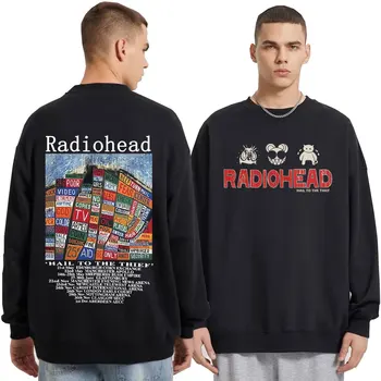 Толстовка для пар с винтажным принтом Radiohead, Худи Хип-хоп Рок-группы Hail To The Thief, музыкальный альбом, флисовый спортивный костюм для уличной одежды