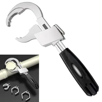 Универсальный разводной ключ, двусторонний ключ, Открытый гаечный ключ из алюминиевого сплава, Инструменты для ремонта сантехники, смесителей и раковин в ванной