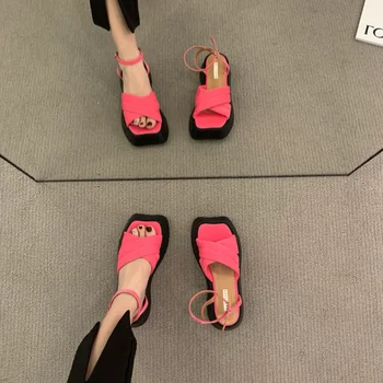 Французские сандалии / тапочки на платформе 2023, Летние популярные сандалии на возвышении, роскошная женская обувь, дизайнерские тапочки, женская обувь