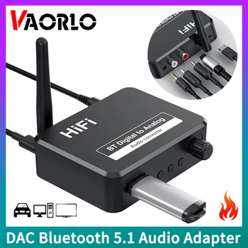 ЦАП Bluetooth 5.1 Аудиоприемник Цифроаналоговый Преобразователь 3,5 мм AUX RCA L/R U-Диск Оптический Стерео Hi-Fi 2 in1 Беспроводной Адаптер