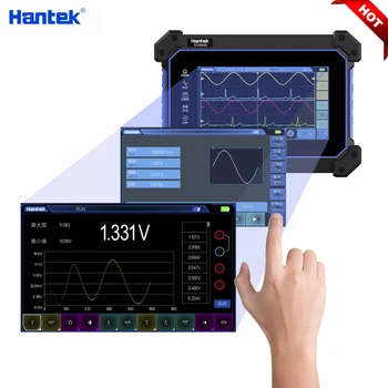 Цифровой Осциллограф с Сенсорным экраном Hantek TO1112 TO1112C TO1112D 2 Канала 110 МГц Hanheld Osciloscopio + Источник сигнала + Мультиметр
