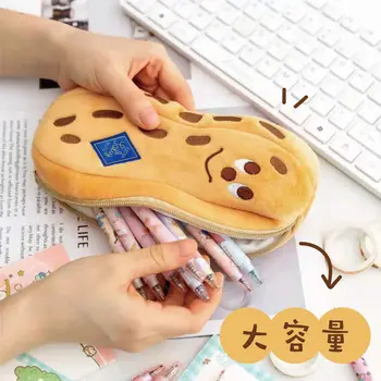 Японский INS креативный пенал мультяшные милые плюшевые канцелярские принадлежности студенческая личность забавная сумка для ручек с арахисом kawaii bag