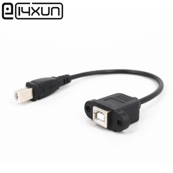 1 шт. Разъем USB типа B для подключения принтера с фиксированным отверстием и кабелем длиной 50 см OD4.0mm