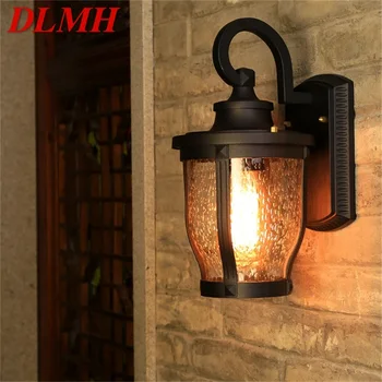 DLMH Ретро уличные настенные бра, светильники, классическая светодиодная лампа в стиле лофт, водонепроницаемая IP65, декоративная для дома, виллы на крыльце