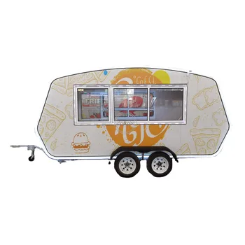 Концессионный фургон быстрого питания с прицепом Тележка для бара с хот-догами Киоск Тележка для продажи конфет и мороженого Стандарты США