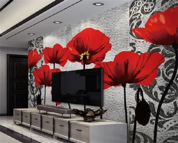 Современный индустриальный стиль современная мода цветок ТВ фон настенная декоративная роспись фотообои для гостиной