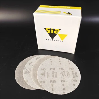 Швейцарский Шлифовальный диск Sia для Автомобиля, Шлифовальная бумага 6 дюймов 150 мм с антиблокировочной системой зернистостью от 80 до 400 10 шт.